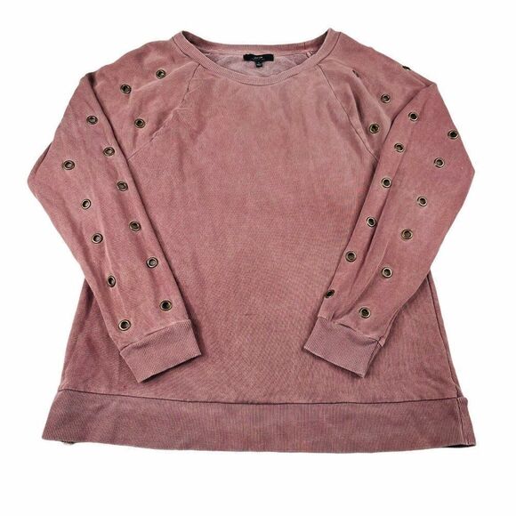 Joe’s Jean Collection Izzy Grommet Sweatshirt Pink - Picture 2 of 10